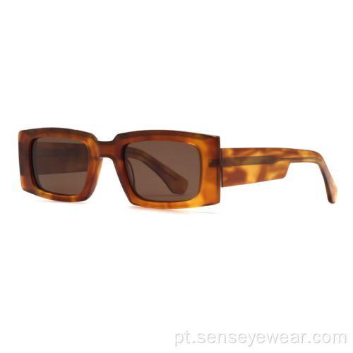 Vintage UV400 Retângulo Polarizado Os óculos de sol 2022